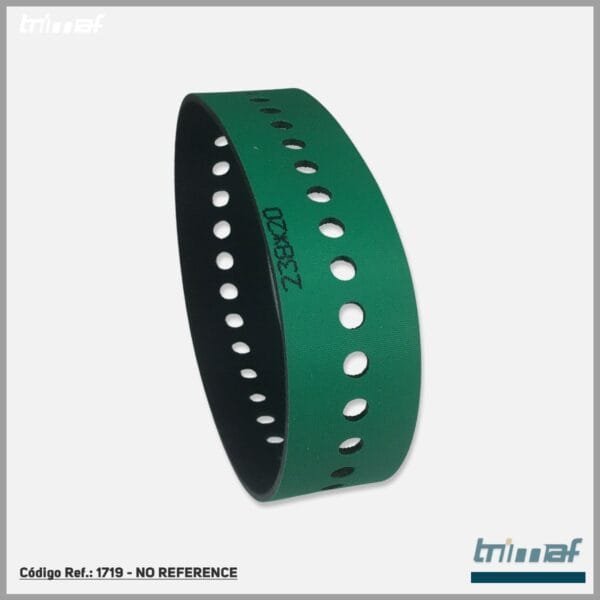 1719 - CORREIA FREIO DE FOLHAS LISA VERDE - MAN ROLAND 700 - Imagem 3