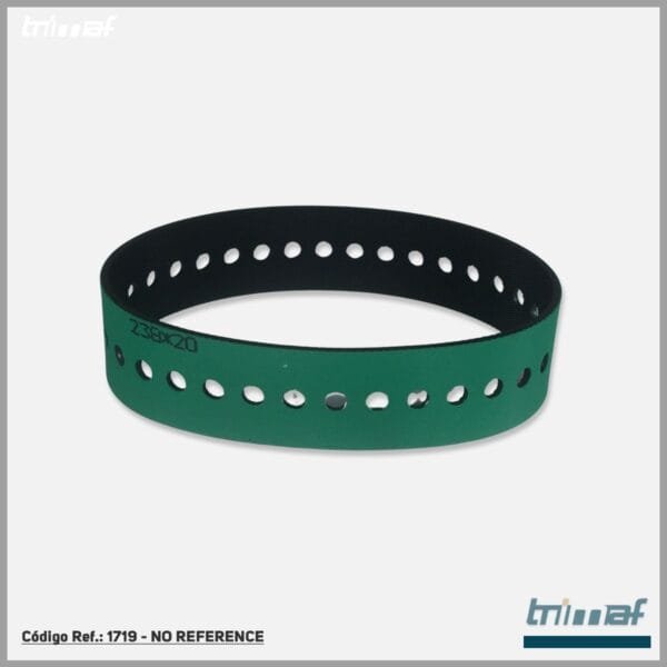 1719 - CORREIA FREIO DE FOLHAS LISA VERDE - MAN ROLAND 700 - Imagem 2